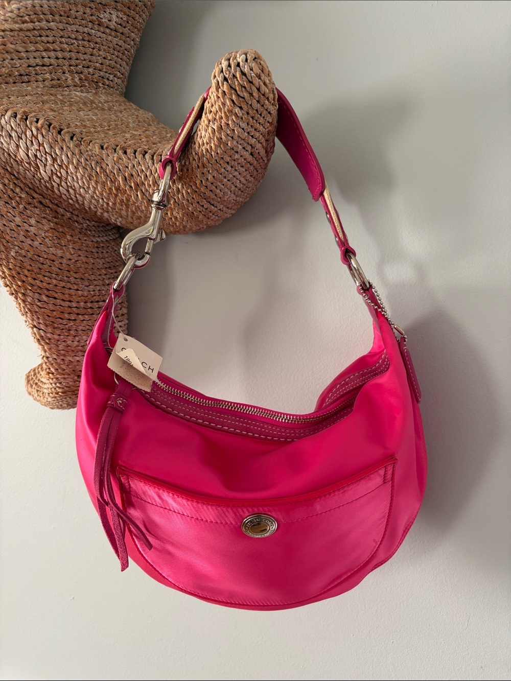 Coach Hot Pink Hobo Shoulder Bag NWT Vintage Y2K